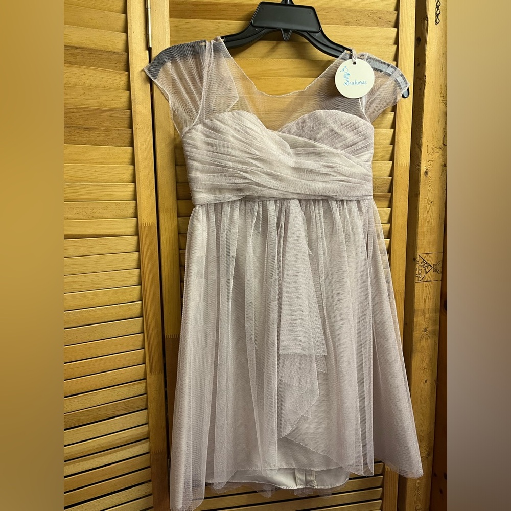BHLDN Seahorse by Watters Tulle Party Dress with Cap Sleeve